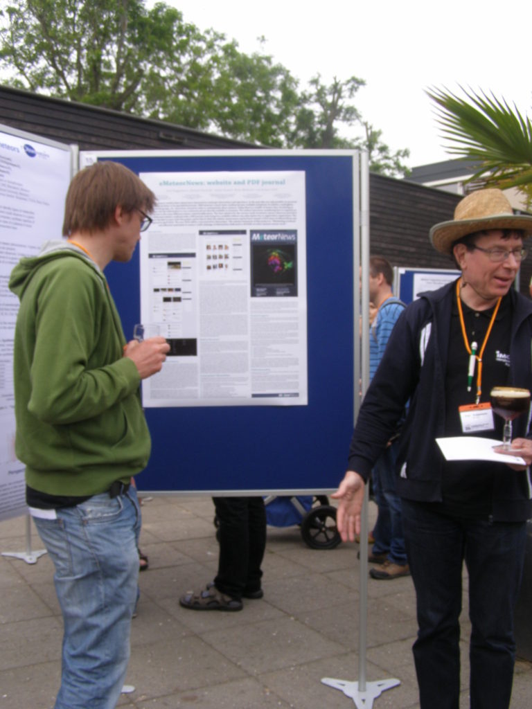 Eduard Bettonvil and the author at the poster about MeteorNews.org.