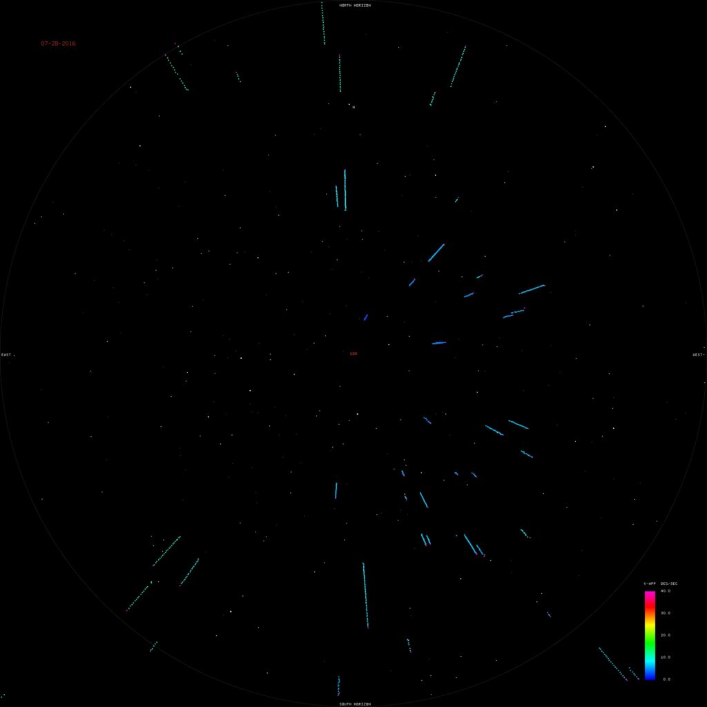 CAMS BEnelux, all possible GDR meteor trails 27-28 July 2016  (Martin Breukers).