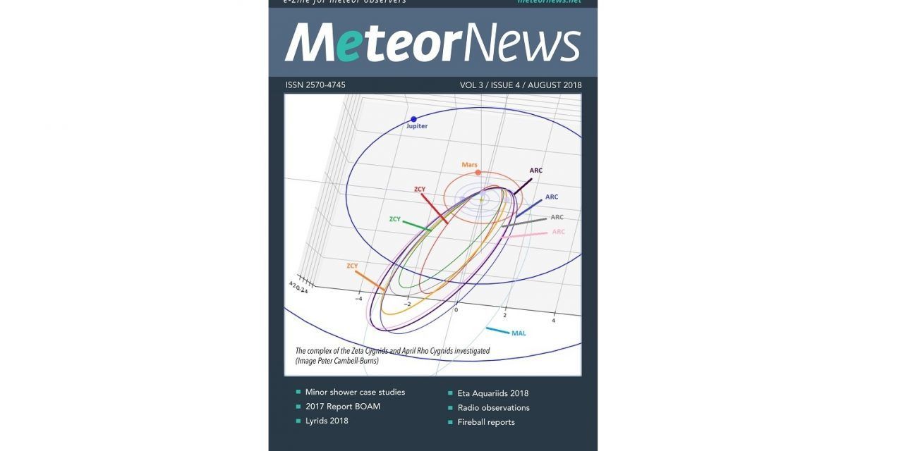 August 2018 issue of eMeteorNews online!