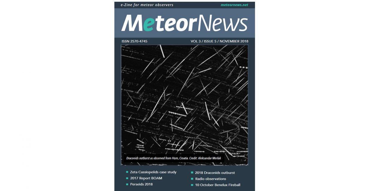 November 2018 issue of eMeteorNews online!