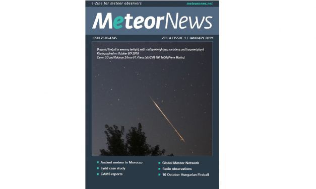 January 2019 issue of eMeteorNews online!