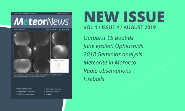 August 2019 issue of eMeteorNews online!