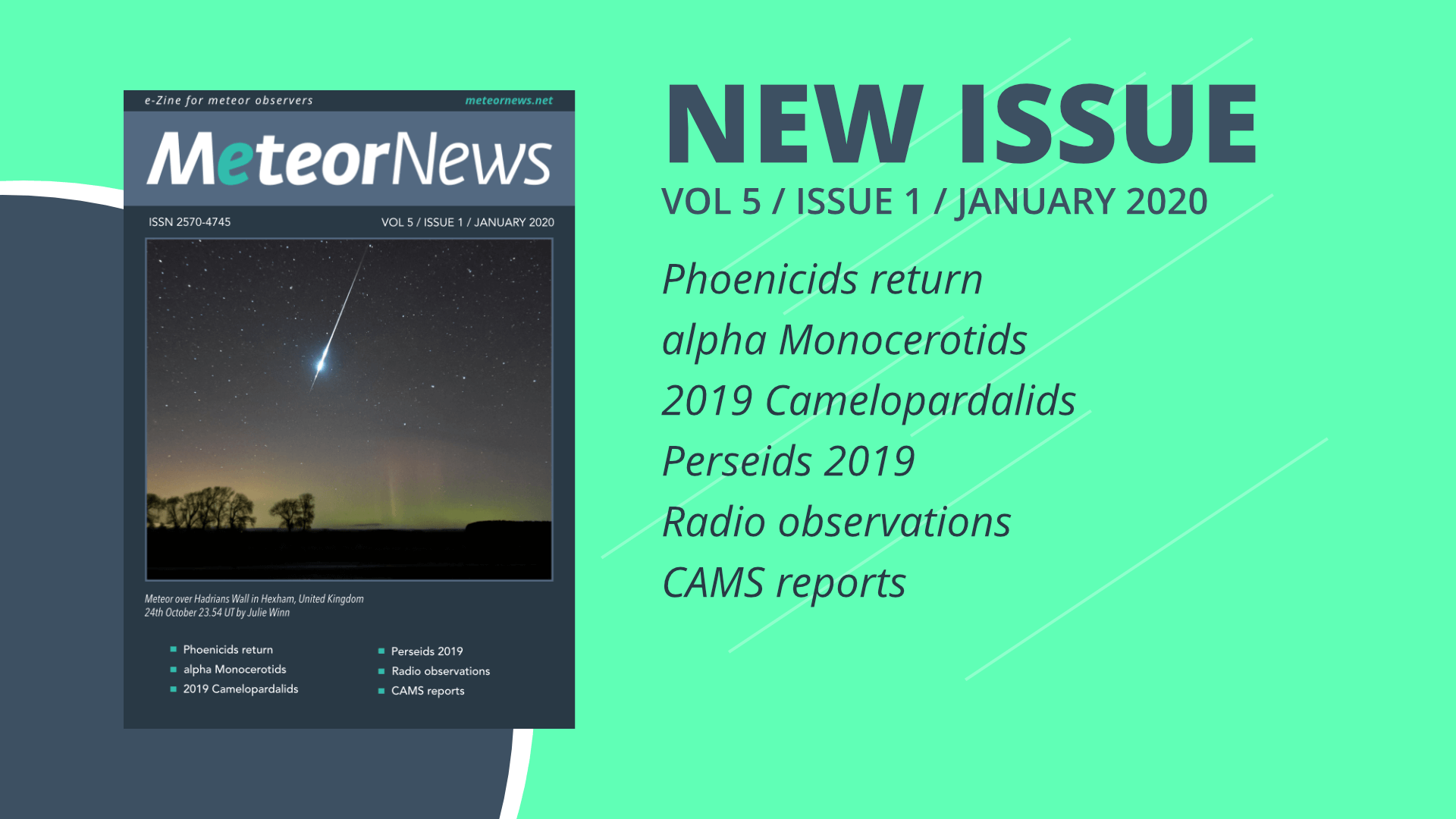 January 2020 issue of eMeteorNews online!