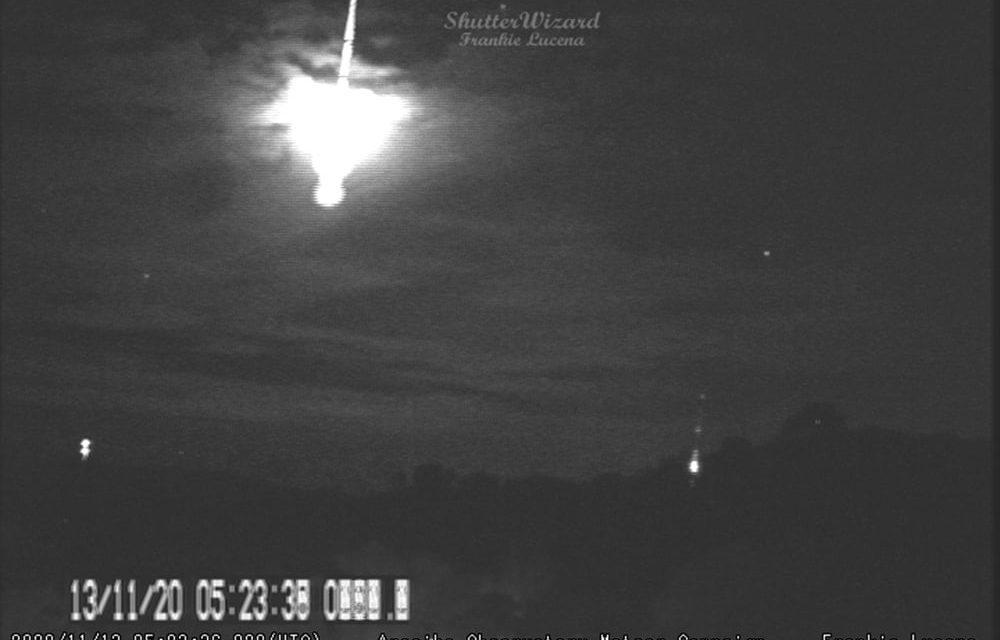 Explosive Fireball captured from Cabo Rojo, Puerto Rico by avid meteor and TLE observer Frankie Lucena