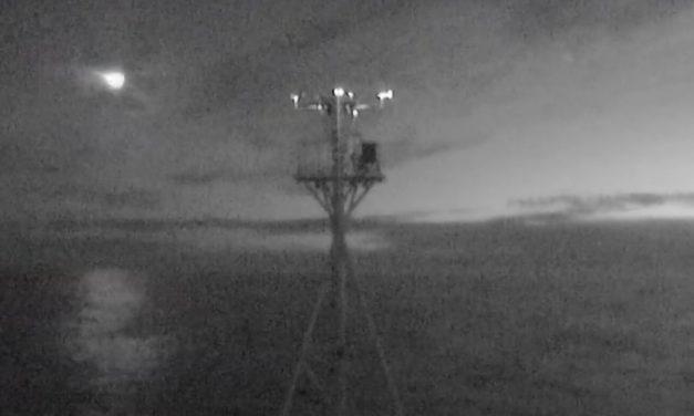 Commonwealth Scientific and Industrial Research Organisation (CSIRO) Research Vessel Investigator livestream camera captures a bright fragmenting fireball