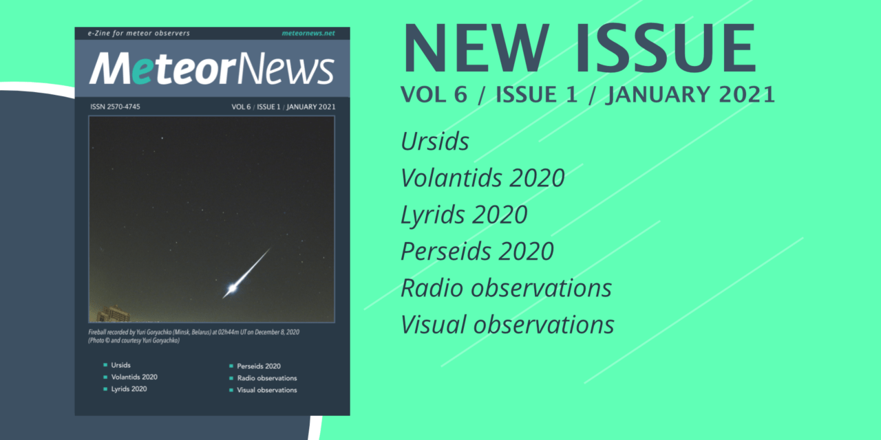 January 2021 issue of eMeteorNews online