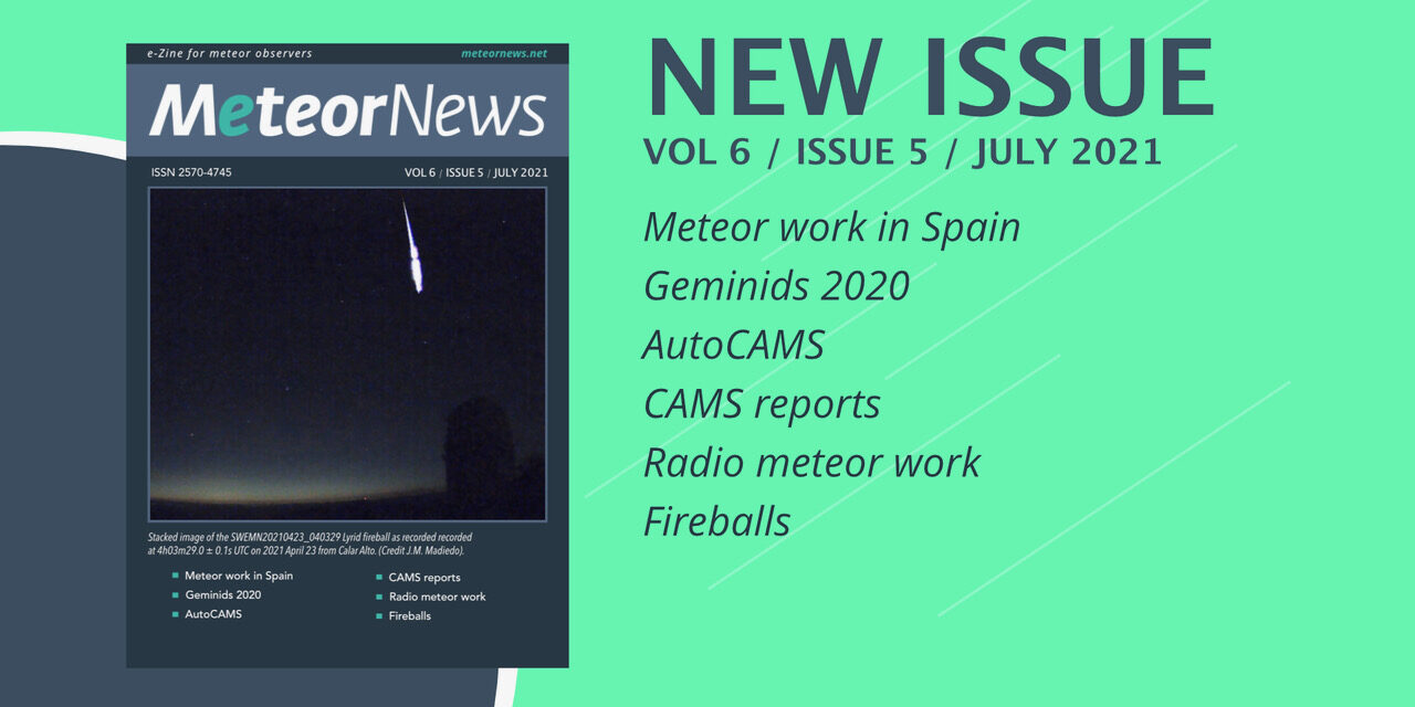 July 2021 issue of eMeteorNews online