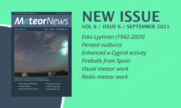 September 2021 issue of eMeteorNews online