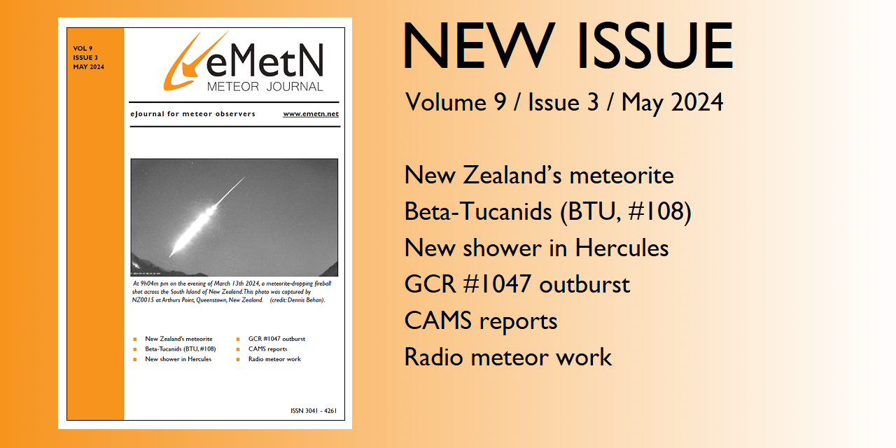 May issue of eMetN Meteor Journal online