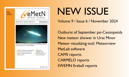 November issue of eMetN Meteor Journal online