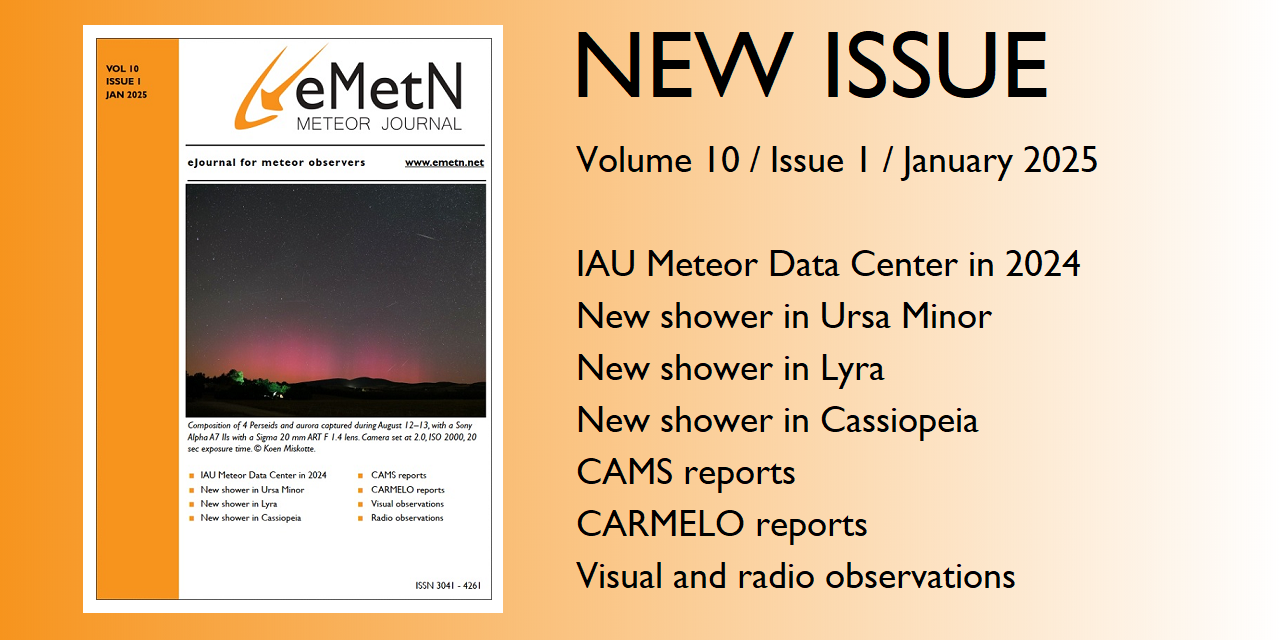 January issue of eMetN Meteor Journal online