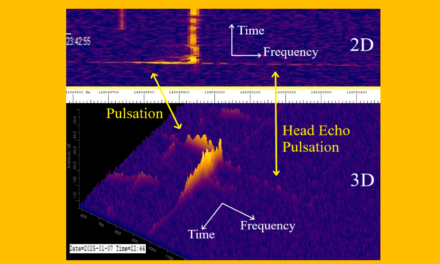 2D and 3D spectrograms of meteor head echoes that possibly show meteoroid fragmentation